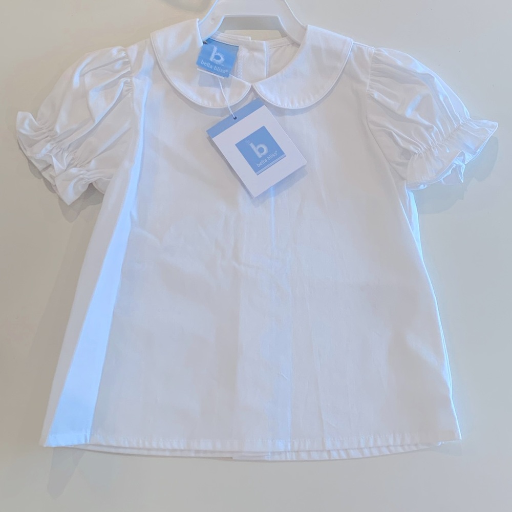 Bella Bliss 2T NWY short sleeve button top
